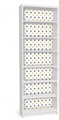Σκανδιναβικό μοτίβο με πολύχρωμα X, Βιβλιοθήκη Billy Ikea, Αυτοκόλλητα έπιπλων, 80 x 202 εκ. (40803)