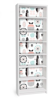 Houseart Μοτίβο με φτερό και φρούτο, Βιβλιοθήκη Billy Ikea, Αυτοκόλλητα έπιπλων, 80 x 202 εκ.