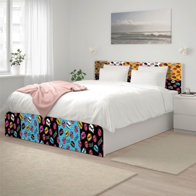 Μοτίβο Pop Art Κρεβάτι Malm Ikea Αυτοκόλλητα έπιπλων 1 ΤΜΧ 156×78 & 1 ΤΜΧ 156×38 cm (40825)