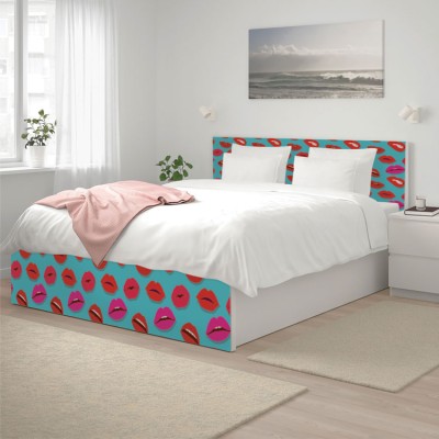 Μοτίβο με χείλη, Κρεβάτι Malm Ikea, Αυτοκόλλητα έπιπλων, (40826)