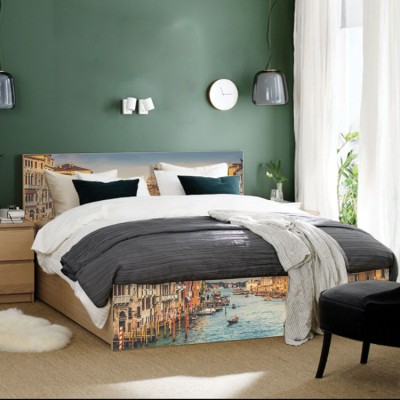 Houseart Μοτίβο ελβετία, Κρεβάτι Malm Ikea, Αυτοκόλλητα έπιπλων,