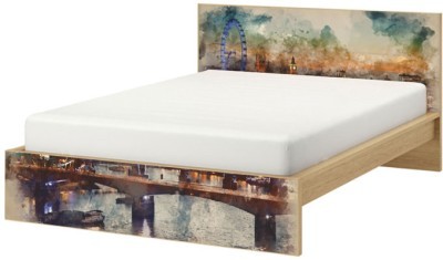 Ζωγραφιά Λονδίνου με Νερομπογιές, Κρεβάτι Malm Ikea, Αυ