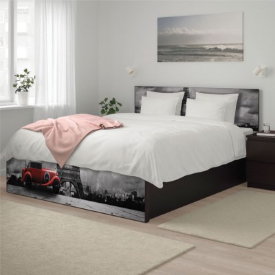 Houseart - ΣΗΜΑΝΤΙΚΟ: Σε περίπτωση διαφοράς τιμής από το κατάστημα ισχύει παντα και μόνο η τιμή του καταστήματος Παρίσι, Κρεβάτι Malm Ikea, Αυτοκόλλητα έπιπλων,