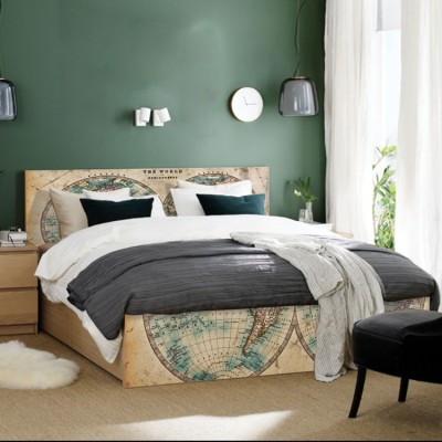 Houseart - ΣΗΜΑΝΤΙΚΟ: Σε περίπτωση διαφοράς τιμής από το κατάστημα ισχύει παντα και μόνο η τιμή του καταστήματος Παγκόσμιος χάρτης εποχής, Κρεβάτι Malm Ikea, Αυτοκόλλητ