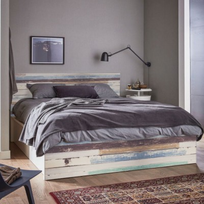 Ξύλινο φόντο Κρεβάτι Malm Ikea Αυτοκόλλητα έπιπλων 1 ΤΜΧ 156×78 & 1 ΤΜΧ 156×38 cm (40854)