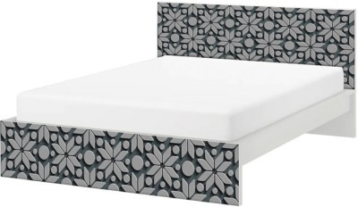Λουλουδένιο μοτίβο, Κρεβάτι Malm Ikea, Αυτοκόλλητα έπιπλων, (40866)