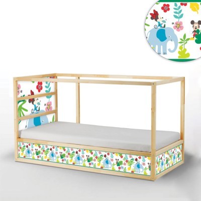 Houseart - ΣΗΜΑΝΤΙΚΟ: Σε περίπτωση διαφοράς τιμής από το κατάστημα ισχύει παντα και μόνο η τιμή του καταστήματος Η Minnie πάνω σε ελέφαντα, Κρεβάτι Kura Ikea, Αυτοκόλλη