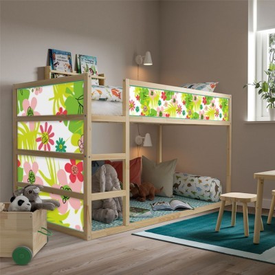 Δάσος ζωγραφιά, Κρεβάτι Kura Ikea, Αυτοκόλλητα έπιπλων,