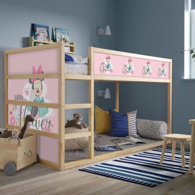 Houseart - ΣΗΜΑΝΤΙΚΟ: Σε περίπτωση διαφοράς τιμής από το κατάστημα ισχύει παντα και μόνο η τιμή του καταστήματος Little flower, Κρεβάτι Kura Ikea, Αυτοκόλλητα έπιπλων,