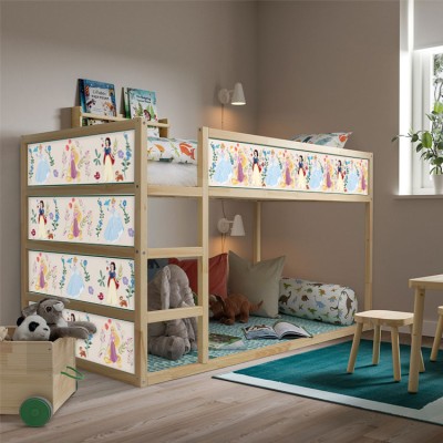 Houseart Μικρές πριγκίπισσες, Κρεβάτι Kura Ikea, Αυτοκόλλητα έπιπλων,