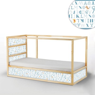 Γράμματα της αλφαβήτου Κρεβάτι Kura Ikea Αυτοκόλλητα έπιπλων 5TMX 90×23,5 cm + 1TMX 160×23,5 cm + 1TMX 200×23,5 cm (40733)