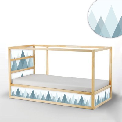 Μοτίβο με τρίγωνα Κρεβάτι Kura Ikea Αυτοκόλλητα έπιπλων 5TMX 90×23,5 cm + 1TMX 160×23,5 cm + 1TMX 200×23,5 cm (40735)