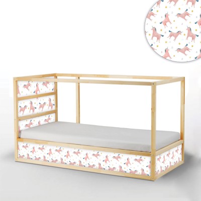 Houseart - ΣΗΜΑΝΤΙΚΟ: Σε περίπτωση διαφοράς τιμής από το κατάστημα ισχύει παντα και μόνο η τιμή του καταστήματος Μονόκερος, Κρεβάτι Kura Ikea, Αυτοκόλλητα έπιπλων,