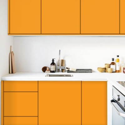 Light Orange, Μονόχρωμα, Αυτοκόλλητα έπιπλων, 60 x 60 εκ. (39991)