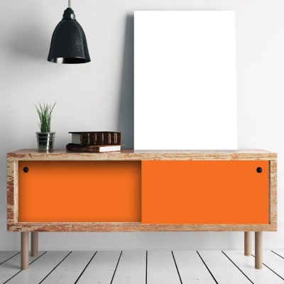 Orange Μονόχρωμα Αυτοκόλλητα έπιπλων 60 x 60 cm (39992)
