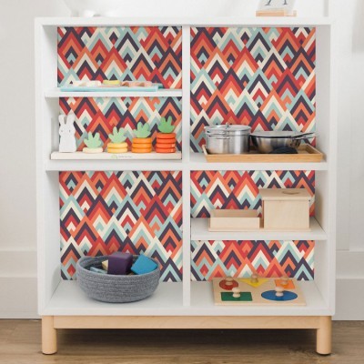 Γεωμετρικό Πολύχρωμο Μοτίβο, Μοτίβα, Αυτοκόλλητα έπιπλω