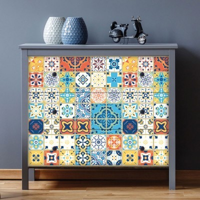 Azulejo Pattern, Μοτίβα, Αυτοκόλλητα έπιπλων, 50 x 50 ε