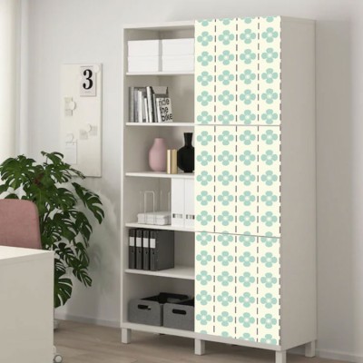 Art flowers pattern, Μοτίβα, Αυτοκόλλητα έπιπλων, 50 x 