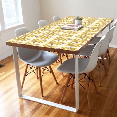 Μοτίβο ρετρό ώχρα, Μοτίβα, Αυτοκόλλητα έπιπλων, 50 x 50