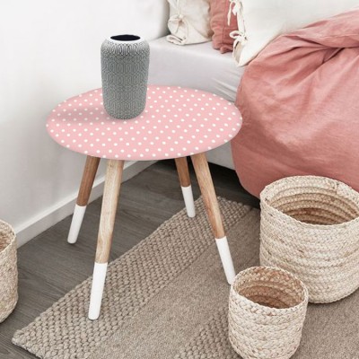 Houseart - ΣΗΜΑΝΤΙΚΟ: Σε περίπτωση διαφοράς τιμής από το κατάστημα ισχύει παντα και μόνο η τιμή του καταστήματος Ροζ πουά μοτίβο, Μοτίβα, Αυτοκόλλητα έπιπλων, 50 x 50 ε