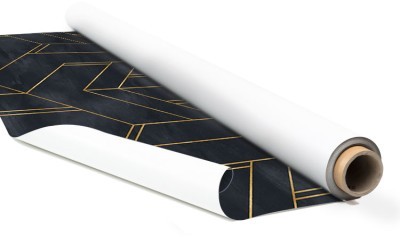 Gold lines in black, Μοτίβα, Αυτοκόλλητα έπιπλων, 50 x 50 εκ. (48733)