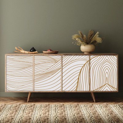 Χρυσοί κυματισμοί, Μοτίβα, Αυτοκόλλητα έπιπλων, 50 x 50