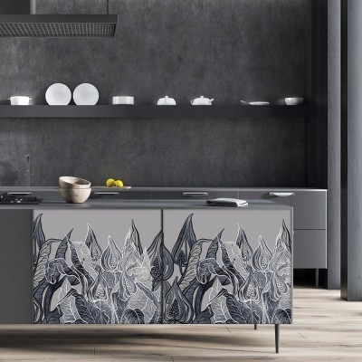 Γκρι κήπος με λουλούδια, Μοτίβα, Αυτοκόλλητα έπιπλων, 5