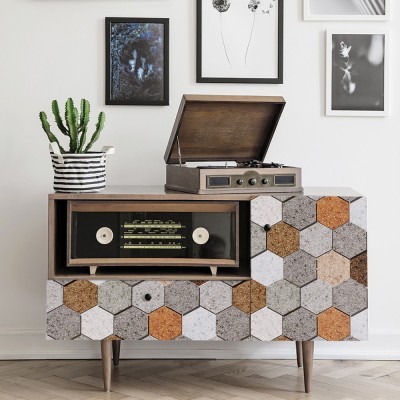 Πολύχρωμα πολύγωνα, Μοτίβα, Αυτοκόλλητα έπιπλων, 50 x 5