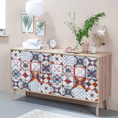 Συμμετρικό πολύχρωμο μοτίβο, Μοτίβα, Αυτοκόλλητα έπιπλω