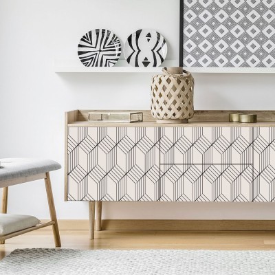 Houseart Μοτίβο με πολύγωνα, Μοτίβα, Αυτοκόλλητα έπιπλων, 50 x 50 εκ.