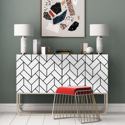 Houseart - ΣΗΜΑΝΤΙΚΟ: Σε περίπτωση διαφοράς τιμής από το κατάστημα ισχύει παντα και μόνο η τιμή του καταστήματος Μοτίβο με γραμμικούς κύβους, Μοτίβα, Αυτοκόλλητα έπιπλω