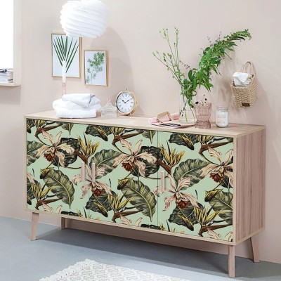 Φλοράλ σύνθεση, Μοτίβα, Αυτοκόλλητα έπιπλων, 50 x 50 εκ