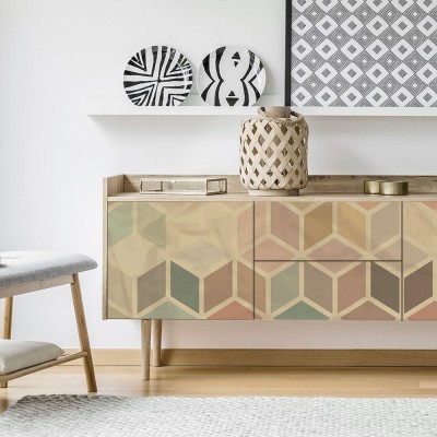 Houseart - ΣΗΜΑΝΤΙΚΟ: Σε περίπτωση διαφοράς τιμής από το κατάστημα ισχύει παντα και μόνο η τιμή του καταστήματος Πολύχρωμοι τρισδιάστατοι κύβοι, Μοτίβα, Αυτοκόλλητα έπι