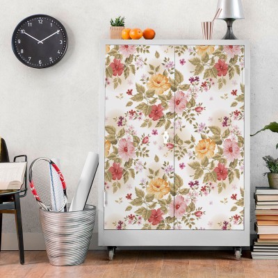 Λουλούδια με φύλλωμα, Μοτίβα, Αυτοκόλλητα έπιπλων, 50 x