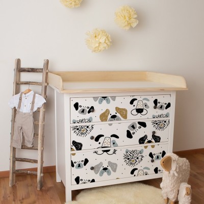 Houseart - ΣΗΜΑΝΤΙΚΟ: Σε περίπτωση διαφοράς τιμής από το κατάστημα ισχύει παντα και μόνο η τιμή του καταστήματος Σκυλάκια, Παιδικά, Αυτοκόλλητα έπιπλων, 50 x 50 εκ.