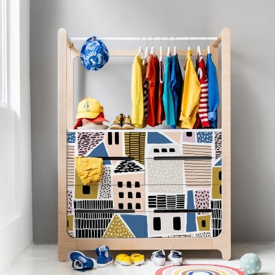 Σπιτάκια, Παιδικά, Αυτοκόλλητα έπιπλων, 50 x 50 εκ.