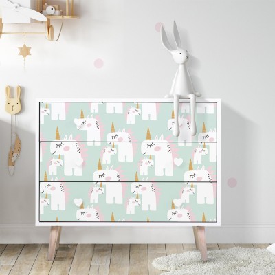 Μονόκεροι, Παιδικά, Αυτοκόλλητα έπιπλων, 50 x 50 εκ.