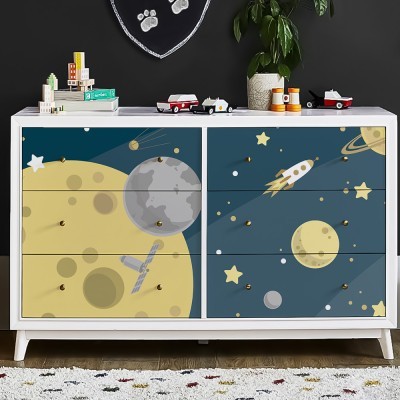 Houseart Διάστημα, Παιδικά, Αυτοκόλλητα έπιπλων, 50 x 50 εκ.