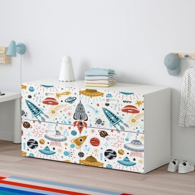 Πύραυλοι και διαστημόπλοια, Παιδικά, Αυτοκόλλητα έπιπλω