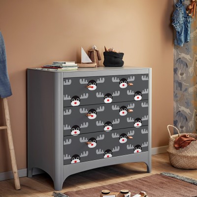 Houseart - ΣΗΜΑΝΤΙΚΟ: Σε περίπτωση διαφοράς τιμής από το κατάστημα ισχύει παντα και μόνο η τιμή του καταστήματος Τάρανδοι με κόκκινη μύτη, Παιδικά, Αυτοκόλλητα έπιπλων,