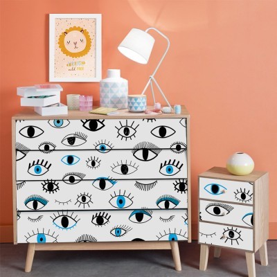 Houseart Μάτια ανοιχτά, Παιδικά, Αυτοκόλλητα έπιπλων, 50 x 50 εκ.