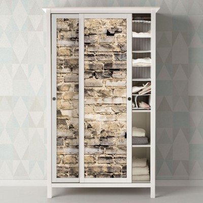 Houseart Τοίχος με τούβλα, Όψη Πέτρας & Τούβλο, Αυτοκόλλητα έπιπλων, 50 x 50 εκ.