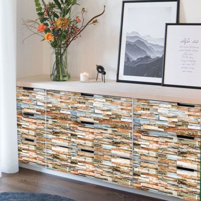 Houseart - ΣΗΜΑΝΤΙΚΟ: Σε περίπτωση διαφοράς τιμής από το κατάστημα ισχύει παντα και μόνο η τιμή του καταστήματος Πολύχρωμος σχιστόλιθος, Όψη Πέτρας & Τούβλο, Αυτοκόλλητ