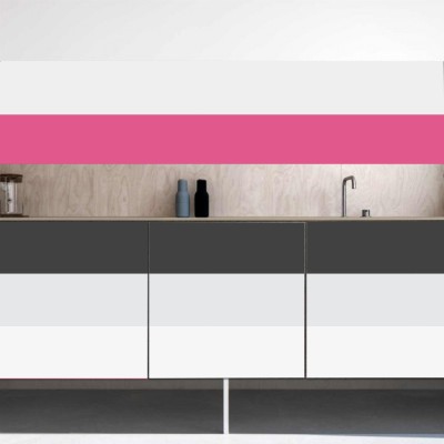 Ροζ, άσπρο, γκρι, μαύρο, Set – Πολύχρωμα, Αυτοκόλλητα έπιπλων, 50 x 50 εκ. (40549)