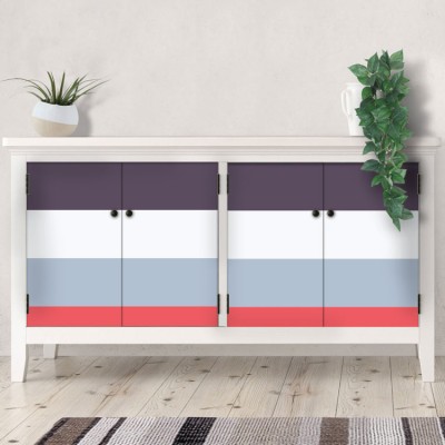 Houseart Λευκό, γαλάζιο, μωβ, πορτοκαλί, Set - Πολύχρωμα, Αυτοκόλλητα έπιπλων, 50 x 50 εκ.