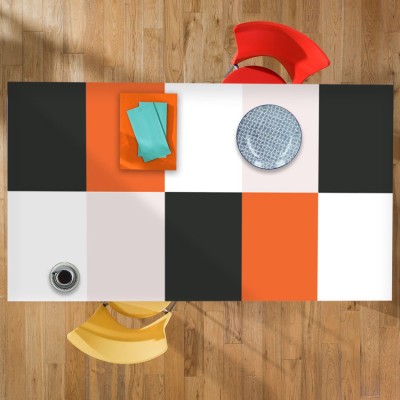 Μαύρο, λευκό, πορτοκαλί Set – Πολύχρωμα Αυτοκόλλητα έπιπλων 50 x 50 cm (40588)