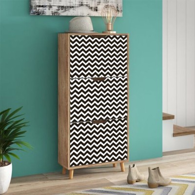 Houseart Ασπρόμαυρο ζιγκ ζαγκ, Set - Πολύχρωμα, Αυτοκόλλητα έπιπλων, 50 x 50 εκ.