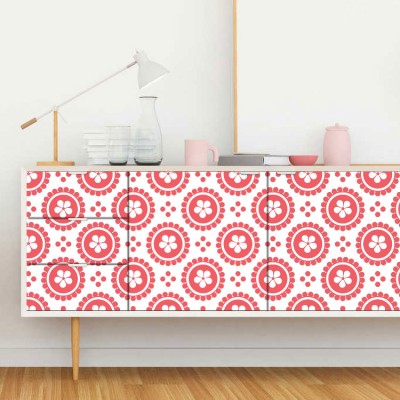 Houseart - ΣΗΜΑΝΤΙΚΟ: Σε περίπτωση διαφοράς τιμής από το κατάστημα ισχύει παντα και μόνο η τιμή του καταστήματος Δαντελωτό μοτίβο, Set - Πολύχρωμα, Αυτοκόλλητα έπιπλων,