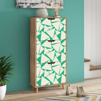 Houseart Μοτίβο με τρίγωνα πράσινα, Set - Πολύχρωμα, Αυτοκόλλητα έπιπλων, 50 x 50 εκ.