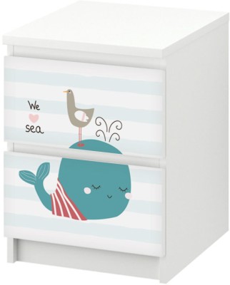 Houseart We love sea, Αυτοκόλλητο Συρταριέρας Malm, 40 x 20 εκ.